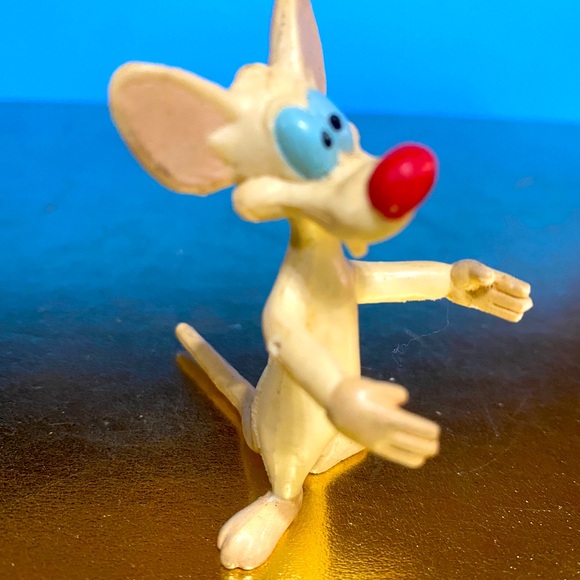 PINKY AND THE BRAIN ANIMANIACS VTG 1994 BEND-EMS PINKY FIGURE 2.5” RARE - Picture 3 of 9